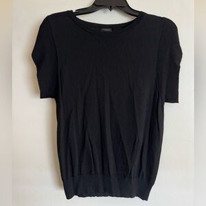 Ann Taylor Flutter Sleeve Black Women's Top Size Small